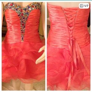 Women's homecoming dress strapless pink size 6